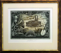 PRODÁNO.   Milan Bauer - Píseň Mississippi - grafika